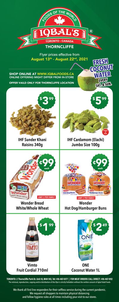 Iqbal Foods Flyer August 13 to 22