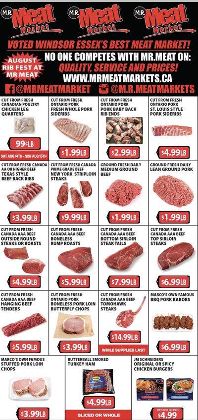 M.R. Meat Market Flyer August 14 to 21