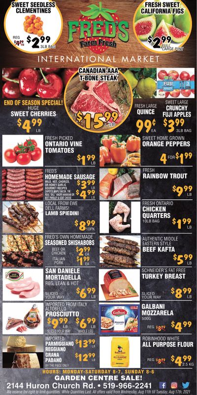 Fred's Farm Fresh Flyer August 11 to 17