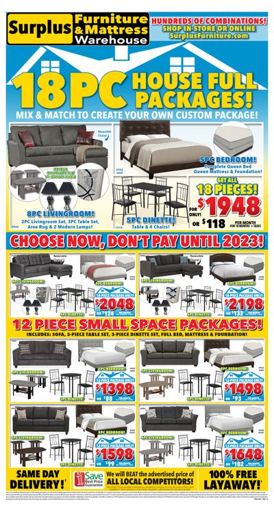 Surplus Furniture & Mattress Warehouse (Thunder Bay) Flyer August 16 to 29