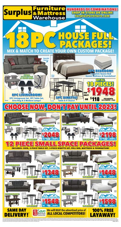 Surplus Furniture & Mattress Warehouse (Sudbury) Flyer August 16 to 29