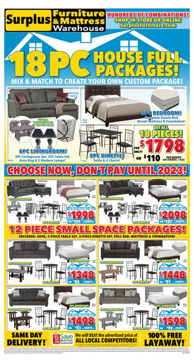 Surplus Furniture & Mattress Warehouse (St. Catharines) Flyer August 16 to 29