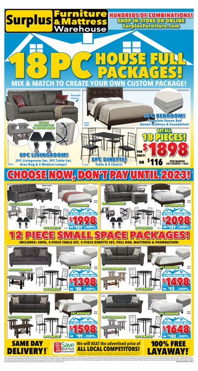 Surplus Furniture & Mattress Warehouse (Moncton) Flyer August 16 to 29