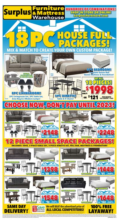 Surplus Furniture & Mattress Warehouse (Lethbridge) Flyer August 16 to 29