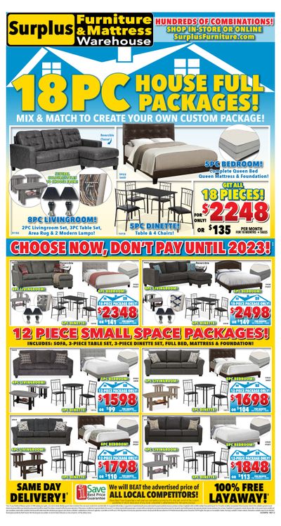 Surplus Furniture & Mattress Warehouse (Corner Brook) Flyer August 16 to 29