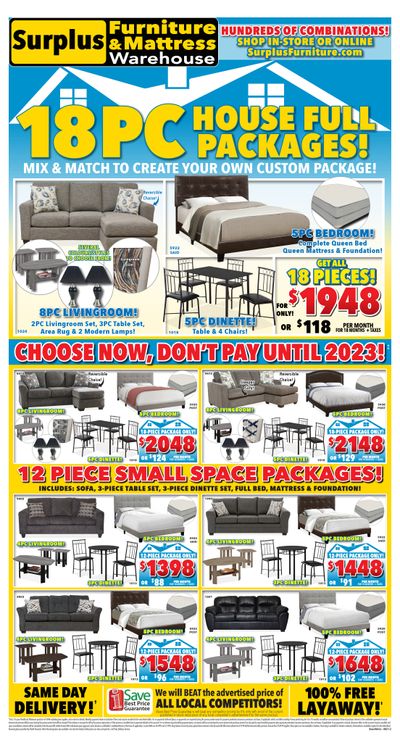 Surplus Furniture & Mattress Warehouse (Brandon) Flyer August 16 to 29