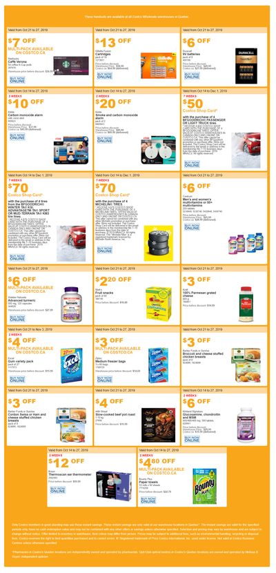 Costco (QC) Weekly Savings October 21 to 27