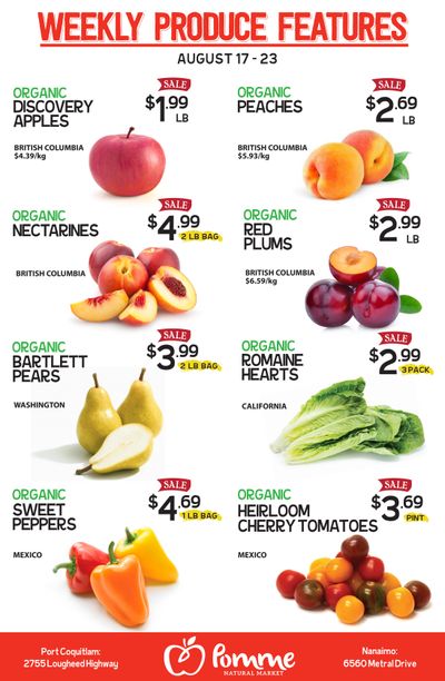 Pomme Natural Market Flyer August 17 to 23
