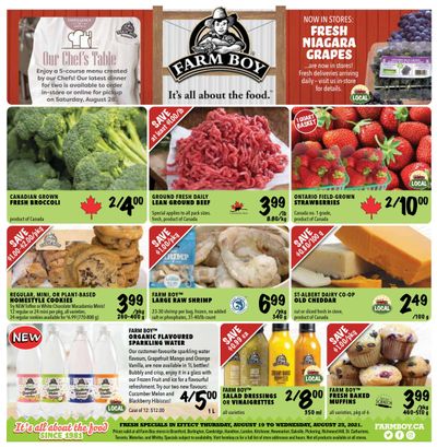 Farm Boy (Brantford, Burlington, Cambridge, Hamilton, Kitchener, London, Newmarket, Oakville, Pickering, St. Catharines, Toronto, Whitby) Flyer August 19 to 25