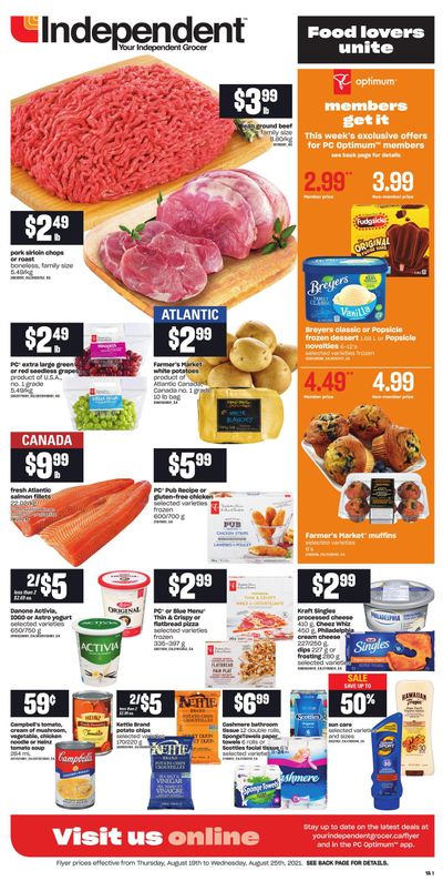 Independent Grocer (Atlantic) Flyer August 19 to 25