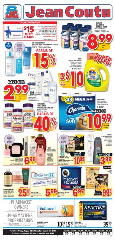 Jean Coutu (NB) Flyer August 20 to 26