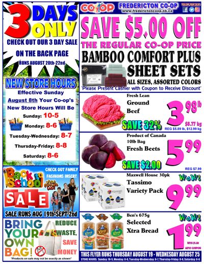 Fredericton Co-op Flyer August 19 to 25