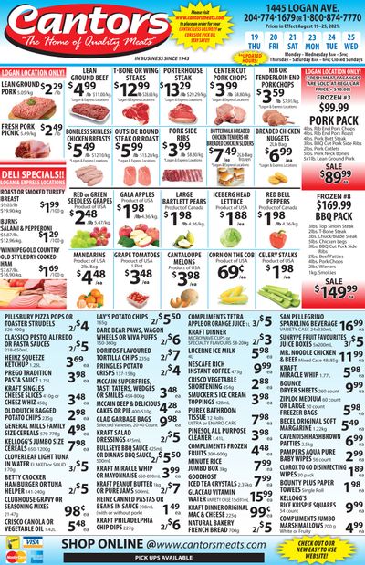 Cantor's Meats Flyer August 19 to 25