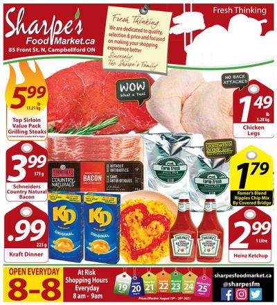 Sharpe's Food Market Flyer August 19 to 25