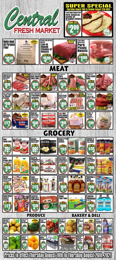 Central Fresh Market Flyer August 19 to 26