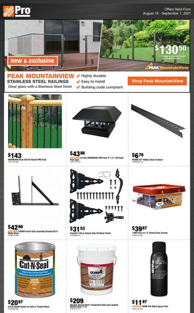 Home Depot Pro Flyer August 19 to September 1