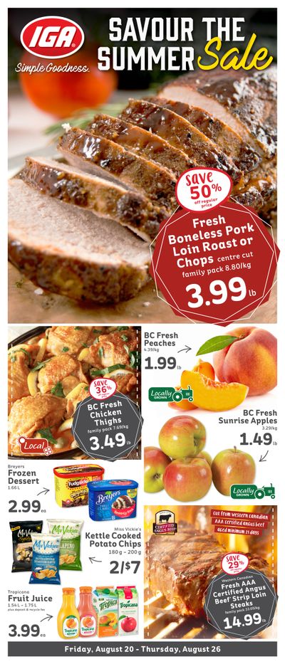 IGA Stores of BC Flyer August 20 to 26