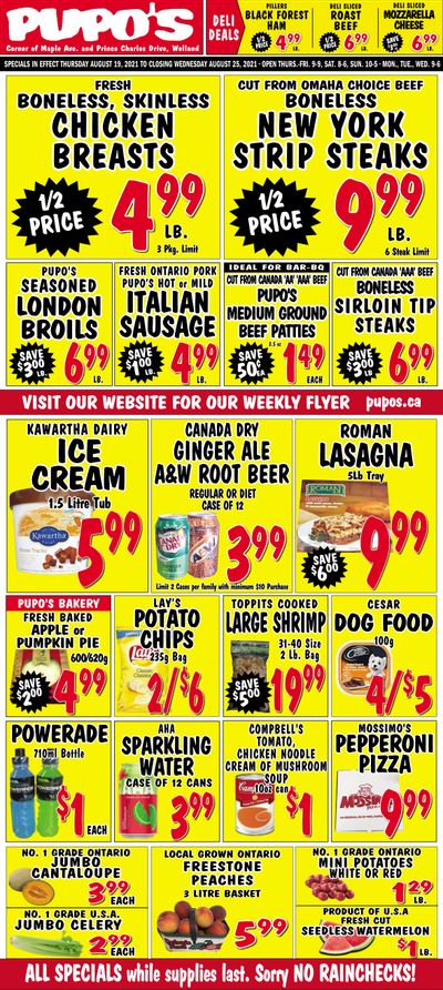 Pupo's Food Market Flyer August 19 to 25