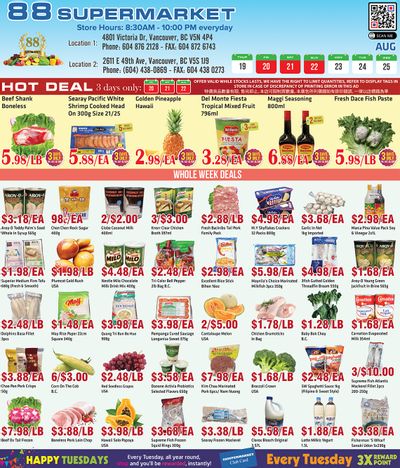88 Supermarket Flyer August 19 to 25