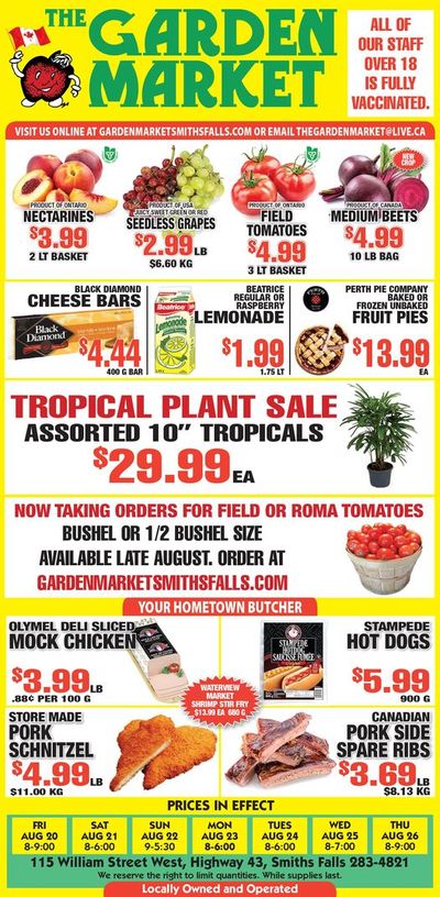 The Garden Market Flyer August 20 to 26