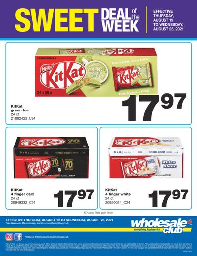 Wholesale Club Sweet Deal of the Week Flyer August 19 to 25