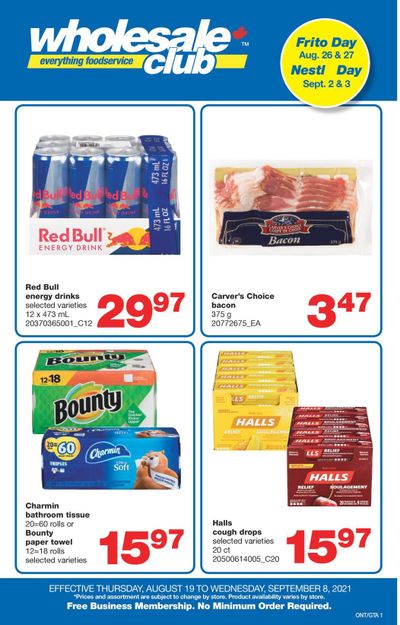 Wholesale Club (ON) Flyer August 19 to September 8