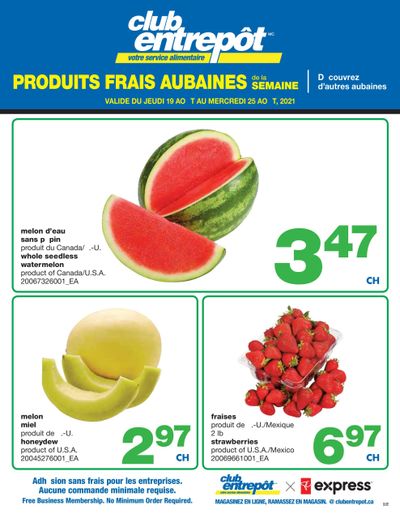 Wholesale Club (QC) Fresh Deals of the Week Flyer August 19 to 25