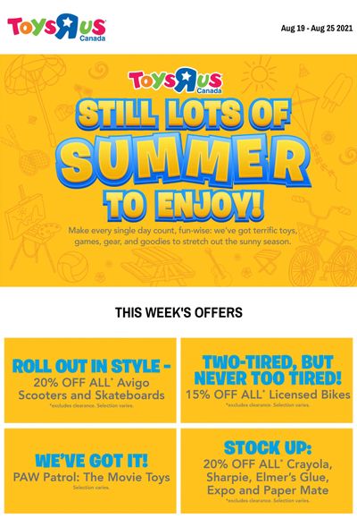 Toys R Us Flyer August 19 to 25