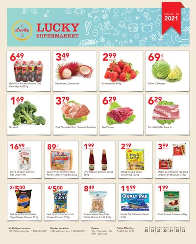 Lucky Supermarket (Winnipeg) Flyer August 20 to 26