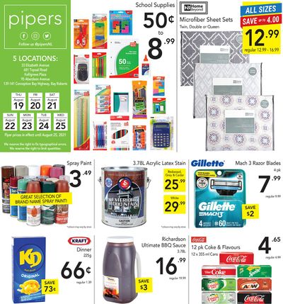 Pipers Superstore Flyer August 19 to 25