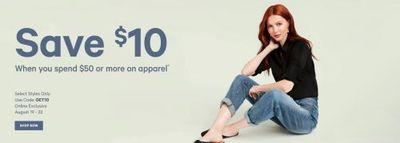 Joe Fresh Canada Deals: Save $10 OFF When You Spend $50 Apparel + Up to 60% OFF Clearance