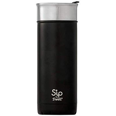 S'well Travel Coffee Black-Double-Layered Vacuum S'ip Stainless Steel Takeaway Mug, 16oz $17.47 (Reg $34.99)