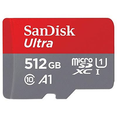SanDisk 512GB Ultra MicroSDXC UHS-I Memory Card with Adapter - 100MB/s, C10, U1, Full HD, A1, Micro SD Card - SDSQUAR-512G-GN6MA $80.91 (Reg $84.99)
