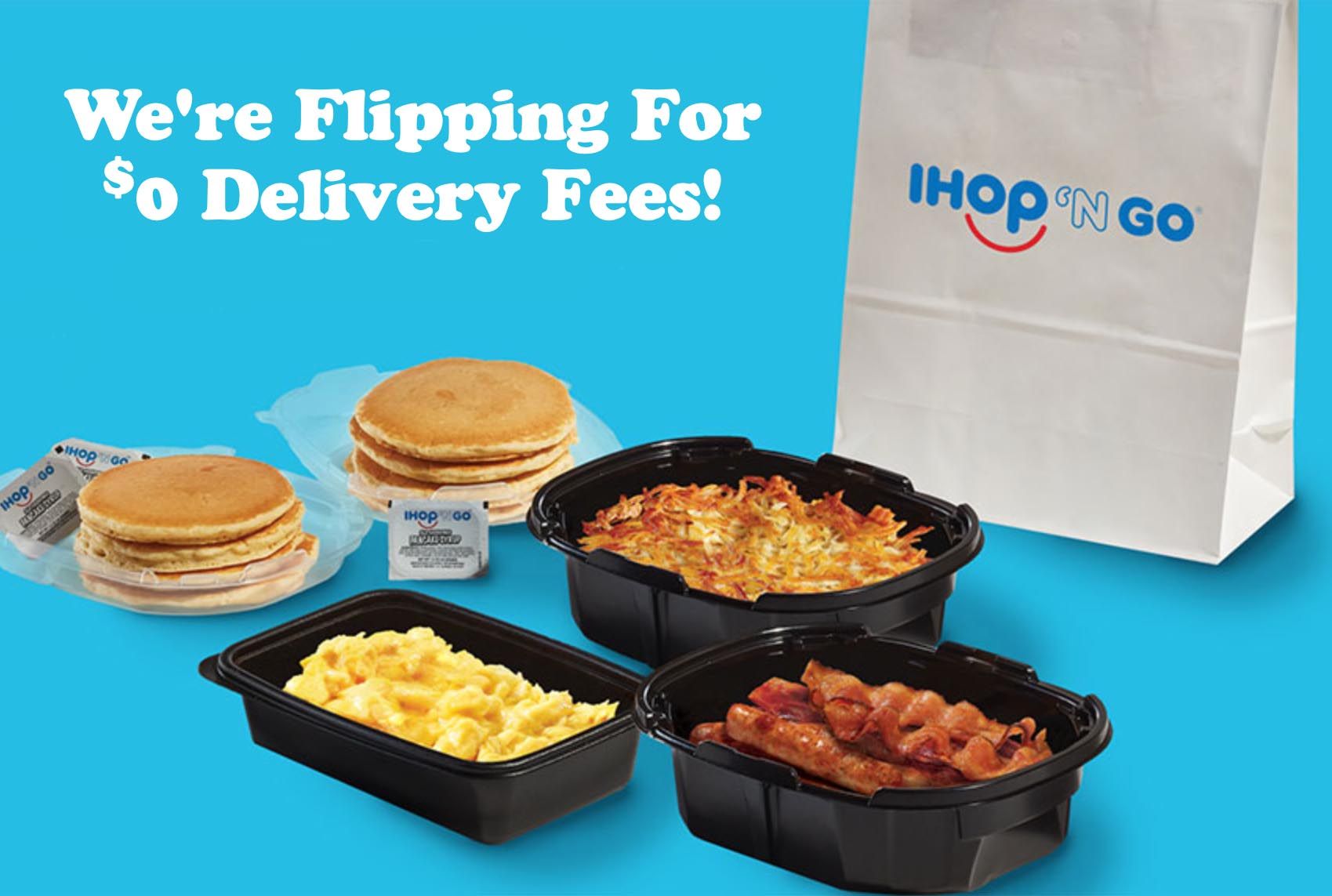 Enjoy a 0 Delivery Fee with Inapp or Online IHOP Orders Through to