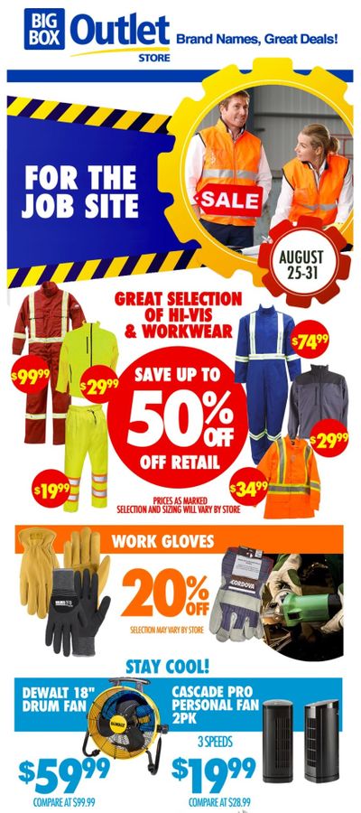 Big Box Outlet Store Flyer August 25 to 31