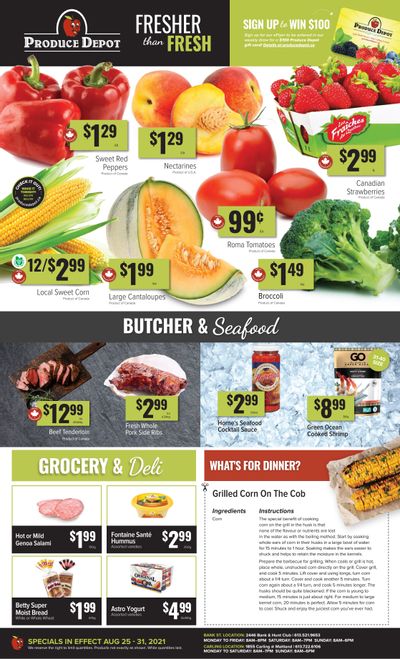Produce Depot Flyer August 25 to 31