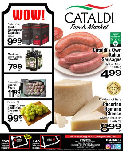 Cataldi Fresh Market Flyer August 25 to 31