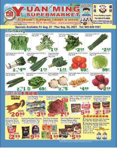 Yuan Ming Supermarket Flyer August 27 to September 2