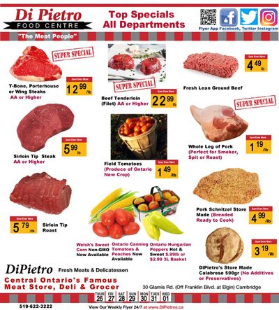 Di Pietro Food Centre Flyer August 26 to September 1