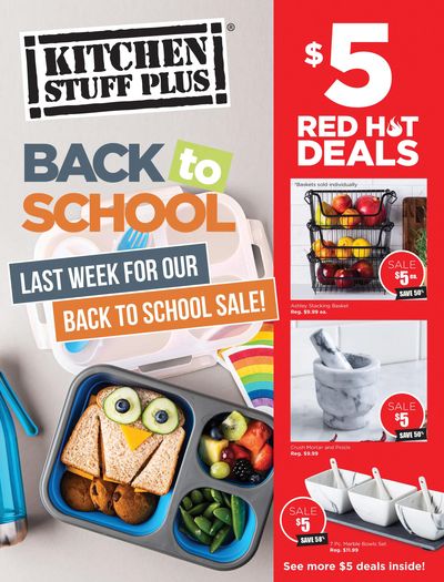 Kitchen Stuff Plus Back to School Sale  Flyer August 26 to September 6