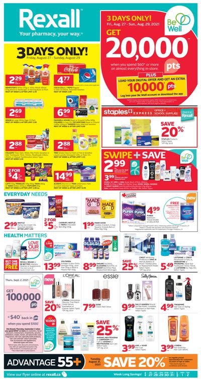Rexall (West) Flyer August 27 to September 2