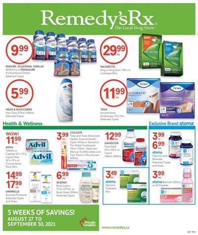 Remedy's RX Flyer August 27 to September 30