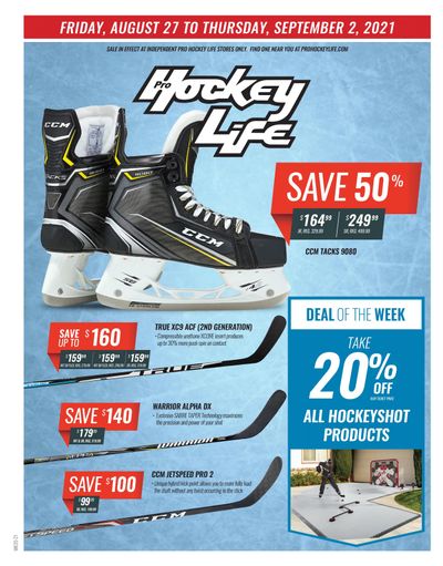 Pro Hockey Flyer August 27 to September 2