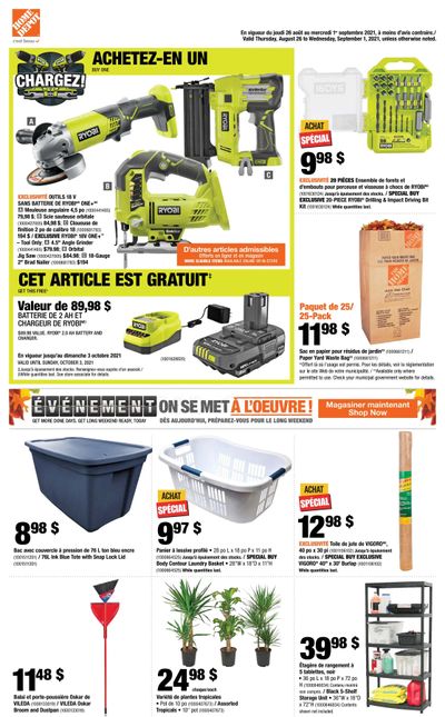 Home Depot (QC) Flyer August 26 to September 1