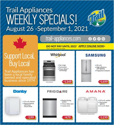 Trail Appliances (AB & SK) Flyer August 26 to September 1