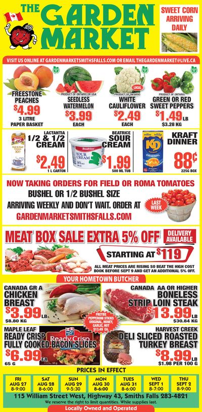 The Garden Market Flyer August 27 to September 2