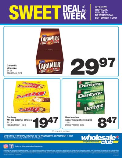 Wholesale Club Sweet Deal of the Week Flyer August 26 to September 1