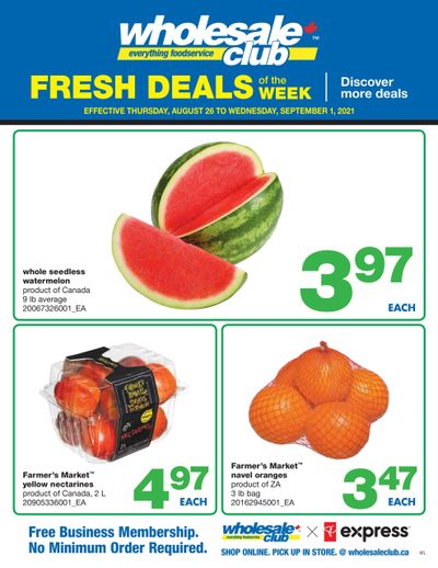 Wholesale Club (Atlantic) Fresh Deals of the Week Flyer August 26 to September 1