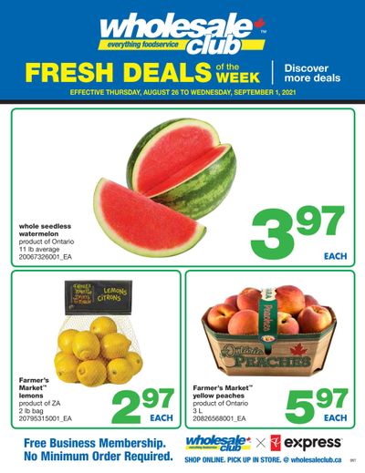 Wholesale Club (ON) Fresh Deals of the Week Flyer August 26 to September 1