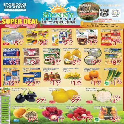 Sunny Foodmart (Etobicoke) Flyer August 27 to September 2